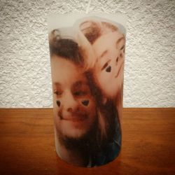 Cierge / bougie personnalisée avec texte ou photo