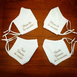 Couvre-masque personnalisé brodé