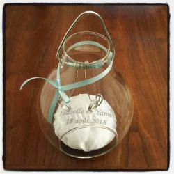 Porte-alliances en verre en forme de goutte d'eau