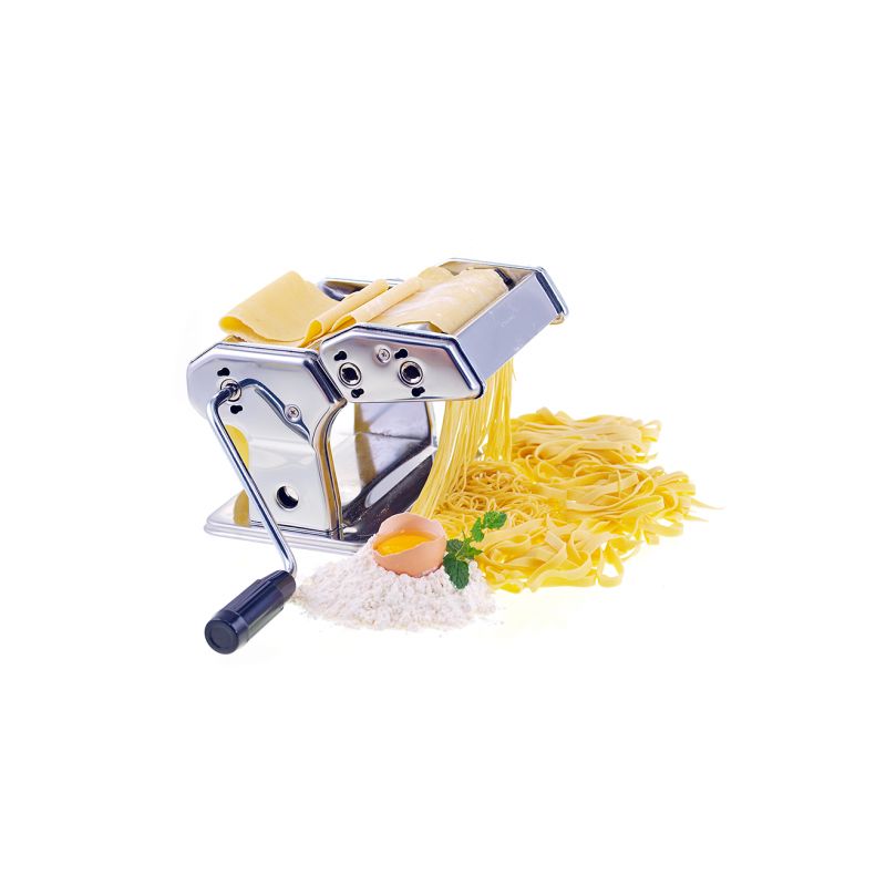 Machine a pate manuelle à rouleaux avec laminoire à tagliatelles et spaghettis