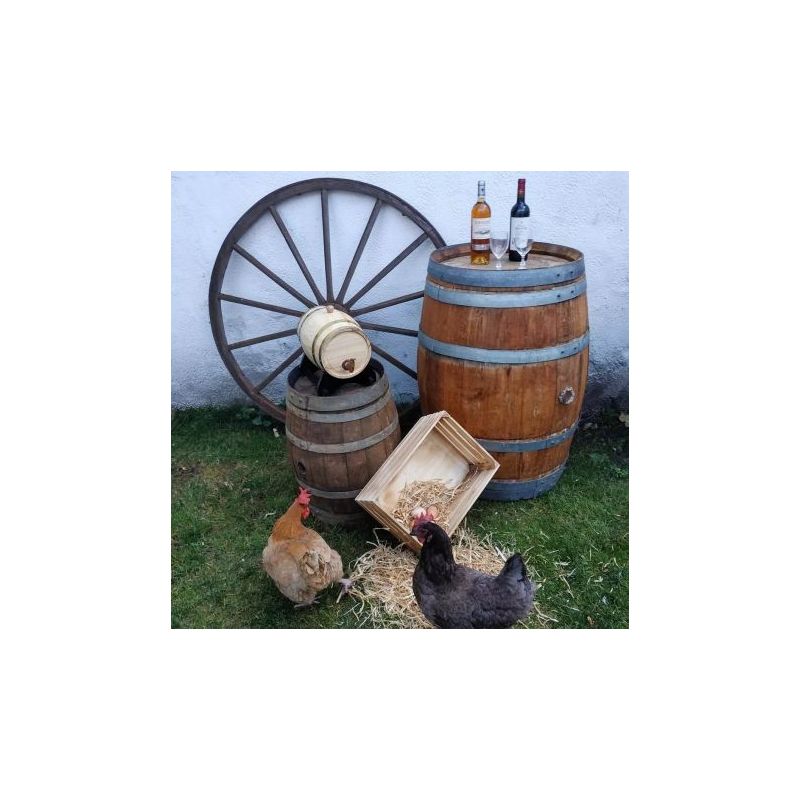 location roue de charrue, tonneau, pot a lait ...