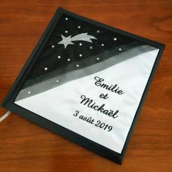 Coussin de mariage avec étoile filante 
