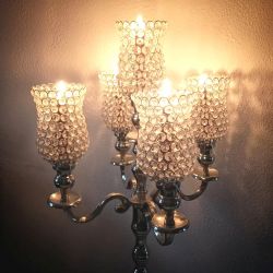 Location chandeliers / Candelabres en métal argenté
