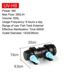 clarificateur de bassin lampe UV 9 watts Jebo UV-H9