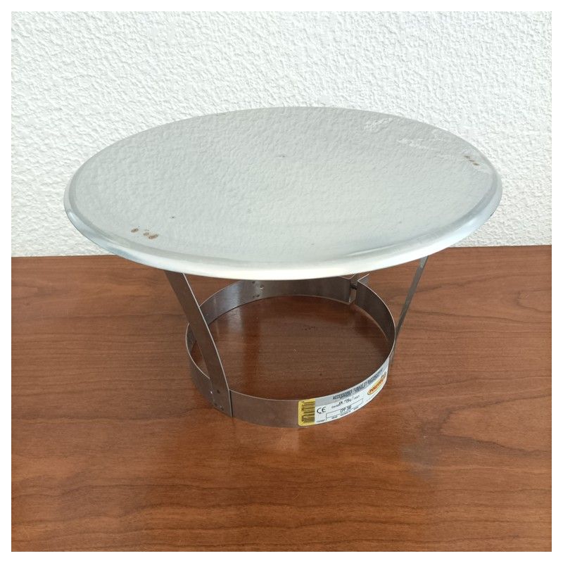 Chapeau pare-pluie Poujoulat cpp200 Inox. 200 mm pour Tubage flexible