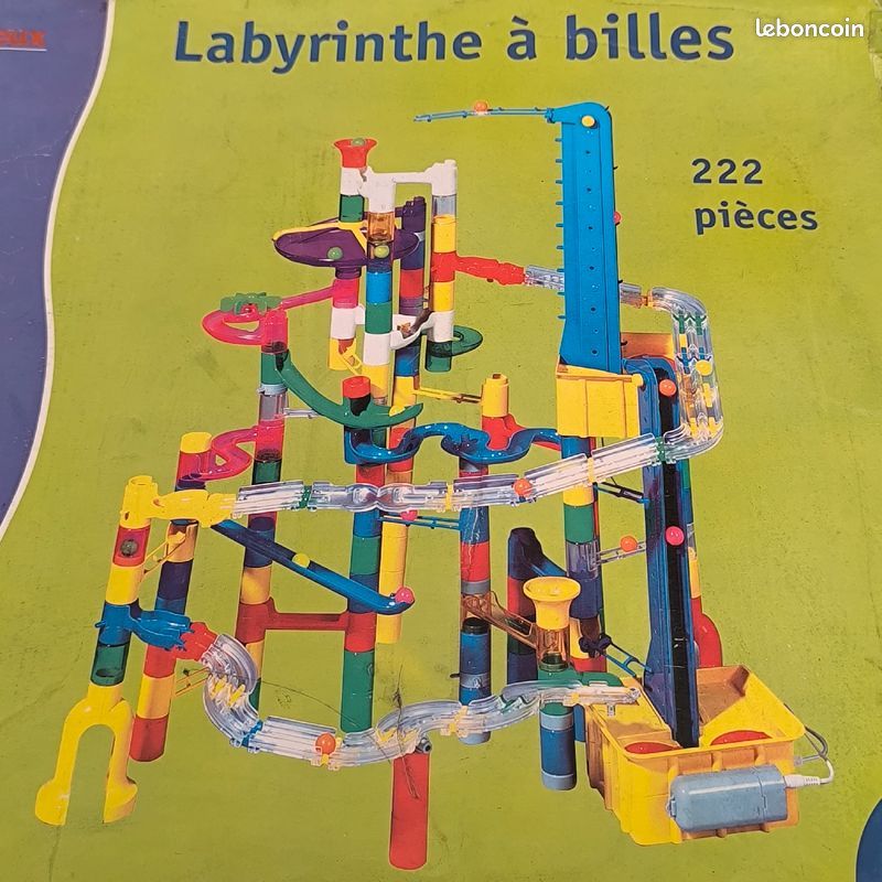 Labirynthe a billes XXL (222 pieces) avec 2 ascenseurs neuf (Eveil et Jeux)