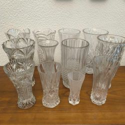 Location vases en cristal (lot de 3)