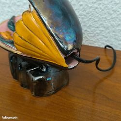 Objet de décoration :lampe coquillage, moule, poissons, decor marin, valauris 