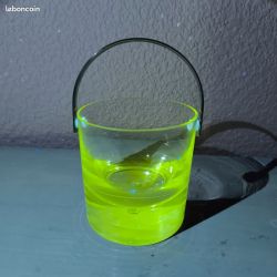 Petit seau à glace en verre enrichi en manganèse