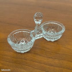 Ensemble sel et poivre retro en cristal enrichi en manganèse