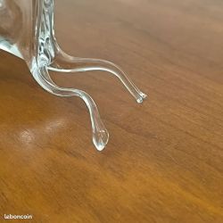 bibelot : Cheval en verre enrichi en manganese / objet de deco