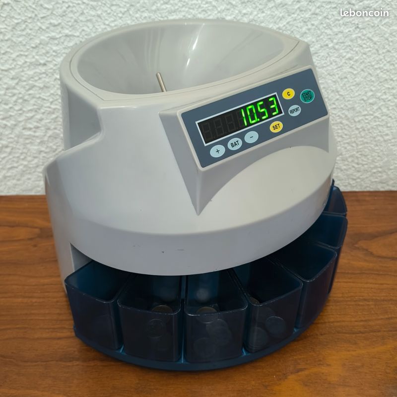 Trieur / compteur de pieces gros debit en euros safescan