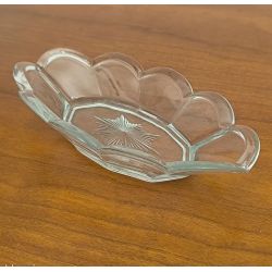 Corbeille vide poche en verre enrichi en manganese