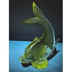 Poisson en verre enrichi en manganèse (murano ?)