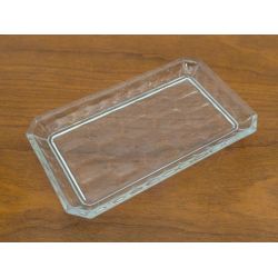 Plateau de service / Beurier en cristal enrichi en manganese