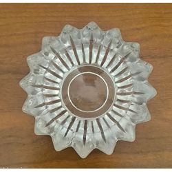 Cendrier en verre enrichi en manganèse pierre d'avesn art deco