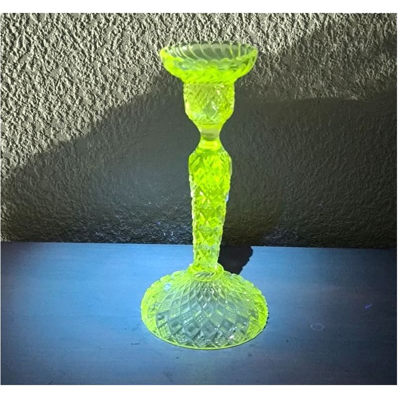 Flambeau en cristal vallerysthal / bougeoir enrichi en manganese