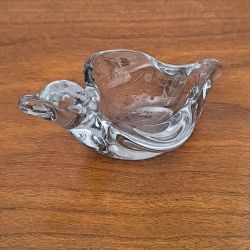 Vide poche en cristal en forme d' oiseau vintage