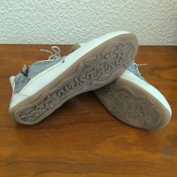 Chaussures p41 femme mustang blanche / grise, basket basse