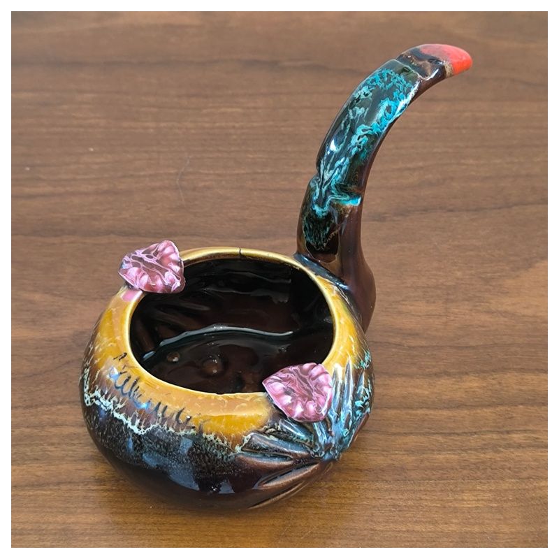 Cendrier céramique de Vallauris années 60, forme de pipe