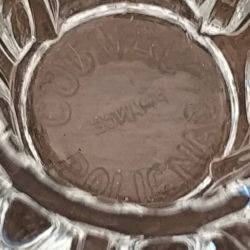 bougeoire en verre cristal  signé cognac polignac