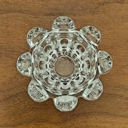 bougeoire en verre cristal  signé cognac polignac