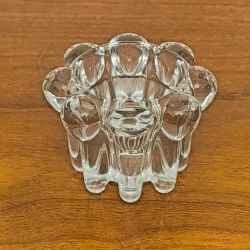 bougeoire en verre cristal  signé cognac polignac