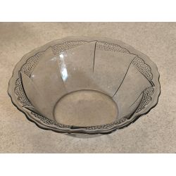 saladier ancien  en verre enrichi en maganese