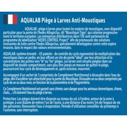 Piege pour larves de moustiques / Anti moustiques naturel / Marque HBM