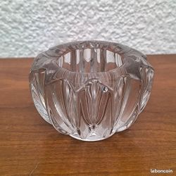 Bougeoir photophore vintage en cristal enrichi en manganese