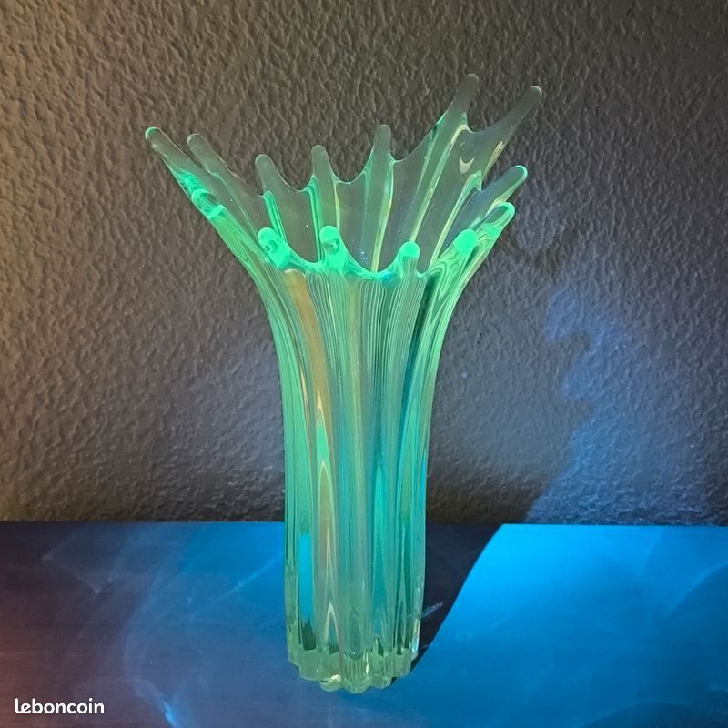 Vase ancien xxl environ 40 cm enrichi en manganese