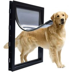 Porte pour animaux, chatière, de marque petrich taille M Cadre blanc en PVc