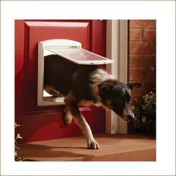 Porte neuve pour animaux de compagnie Staywell® Original 2-Way de taille moyenne couleur chocolat / Chatiere