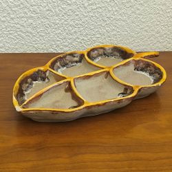 Plat apero en forme de feuille vallauris