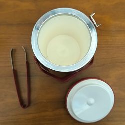 Seau à glace vintage avec pince INDUGA – Modèle original – Allemagne – Années 60/70
