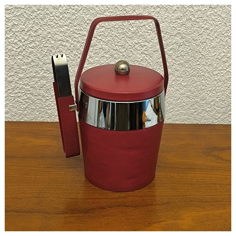 Seau à glace vintage avec pince INDUGA – Modèle original – Allemagne – Années 60/70