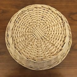 panier en osier rond environ 30 cm