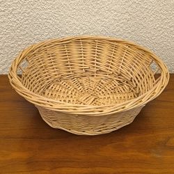 panier en osier rond environ 30 cm