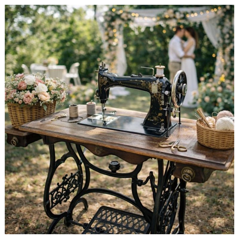 Location machine à coudre vintage sur Dunkerque / pour déco mariage rétro