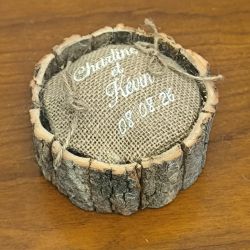 porte-alliances en bois naturel personnalisable : le tronc