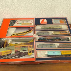 Set train lima HO en l' état avec locomotive, wagons, déchargeur de contenaires