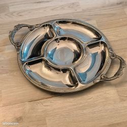 Plateau en inox à hors-d’œuvre Jean Couzon – Modèle Président – 35 cm