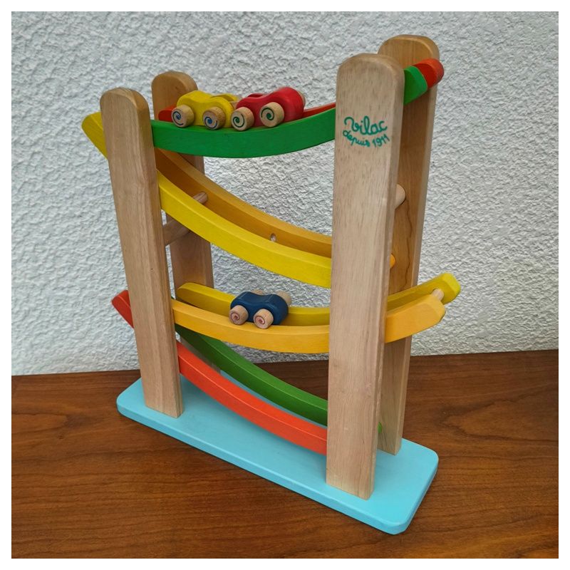 Jouet en bois vilac toboggan / casacade de voitures