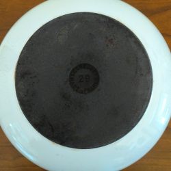 Cocotte ronde blanche 29 cm Marmite faitout le creuset vintage