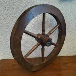 déco Roue en bois 45 cm