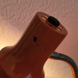 Lampe de bureau vintage orange flexible / deco année 70