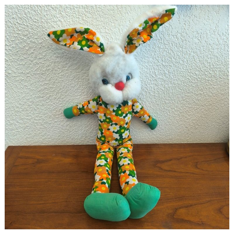 Peluche lapin vintage seventies xxl (80 cm)