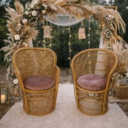 Location paire de fauteuils en rotin dunkerque (lot de 10)
