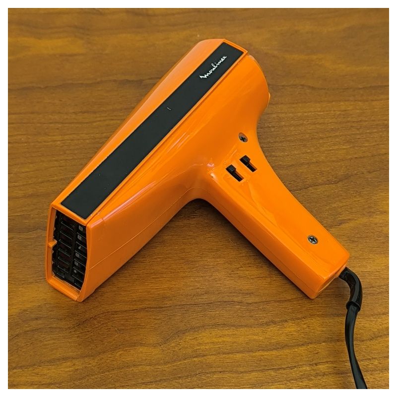 Sèche-cheveux vintage Moulinex orange – Design années 70/80