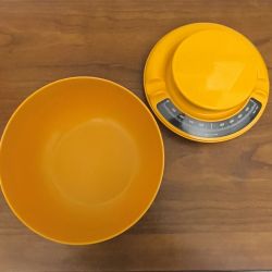 Balance de cuisine mécanique vintage Soehnle – Années 70 – Jaune/Orange Rétro
